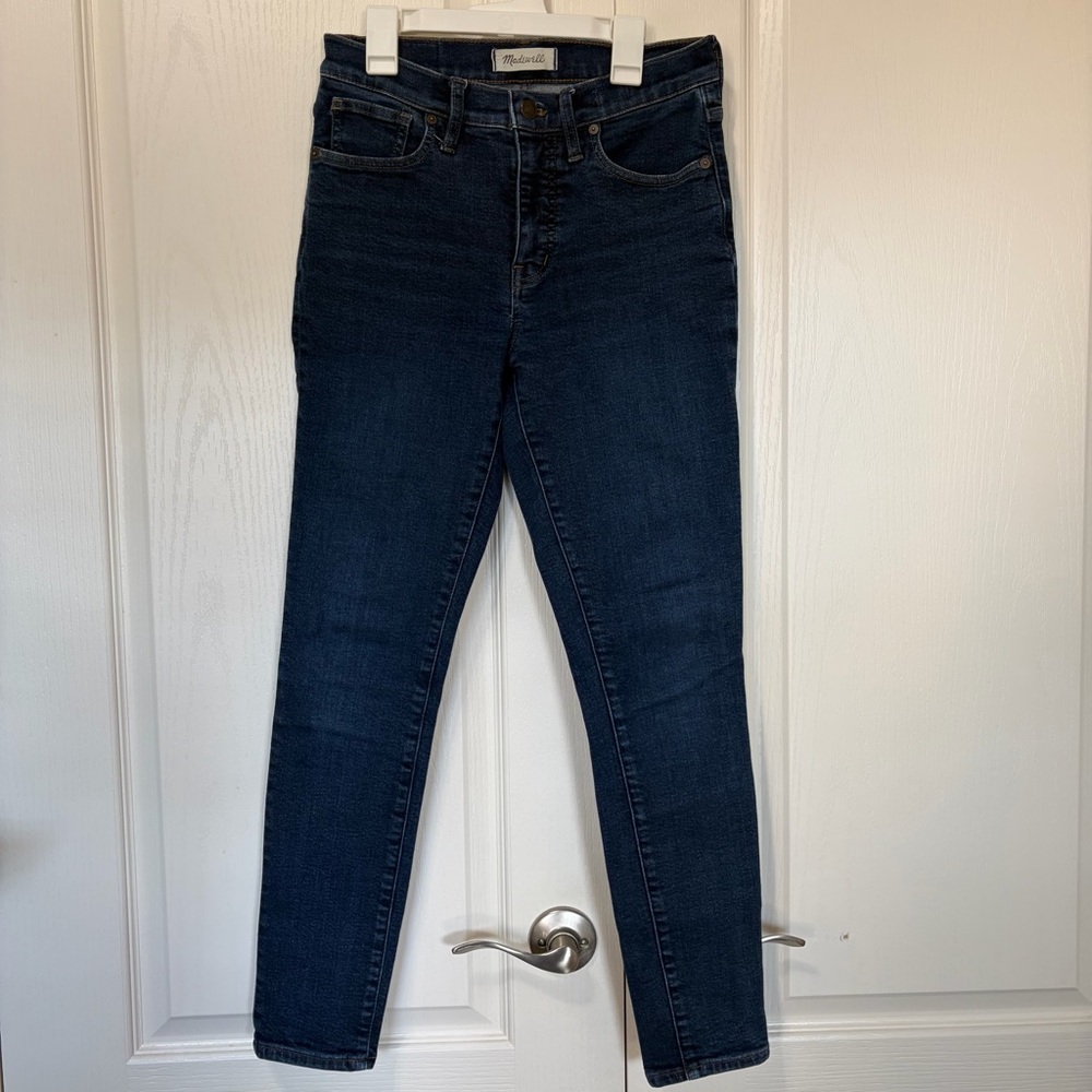 Madewell Dark Wash 9” Mid Rise Skinny Jeans Size 27 - Picture 3 of 7